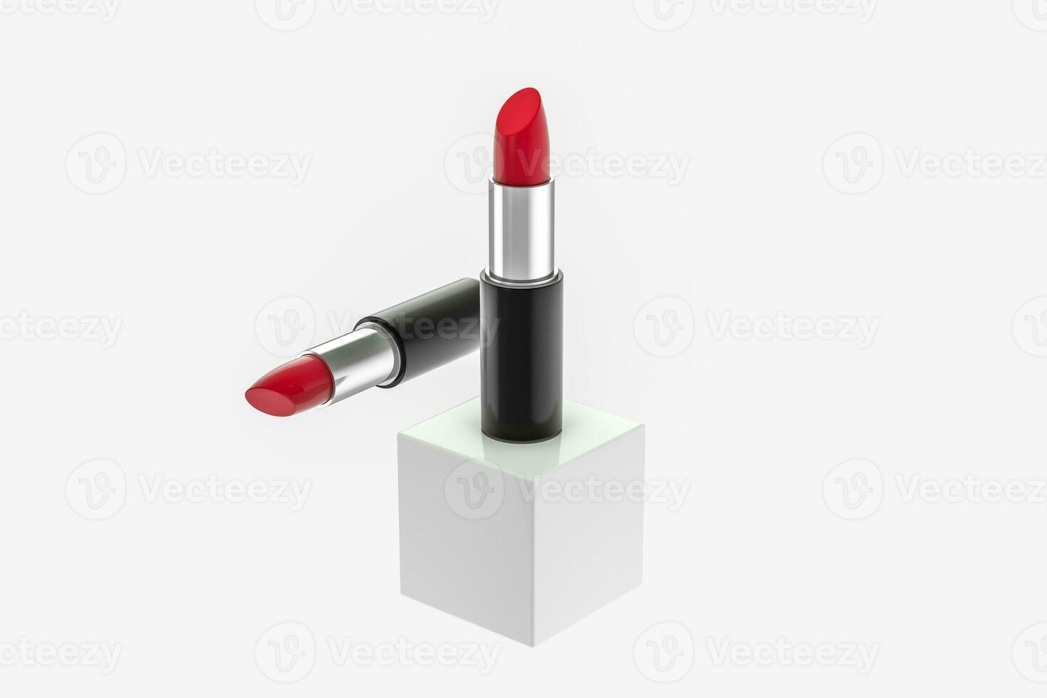 Lippenstift mit Licht Farbe Hintergrund, Produkt Fotografie, 3d Wiedergabe. foto