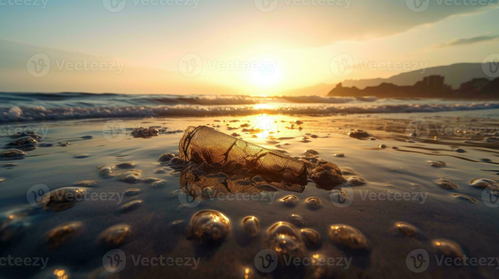 selektives Fokusbild von Müll und Abfall am Strand 2229139 Stock-Photo bei  Vecteezy