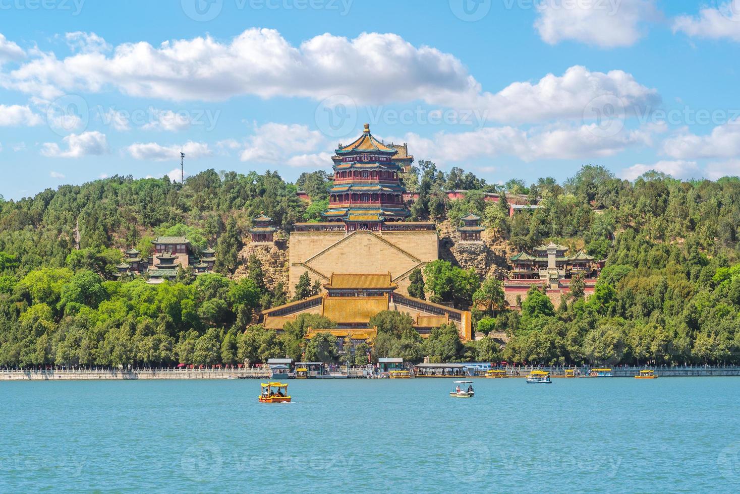 Langlebigkeitshügel im Sommerpalast in Peking, China foto