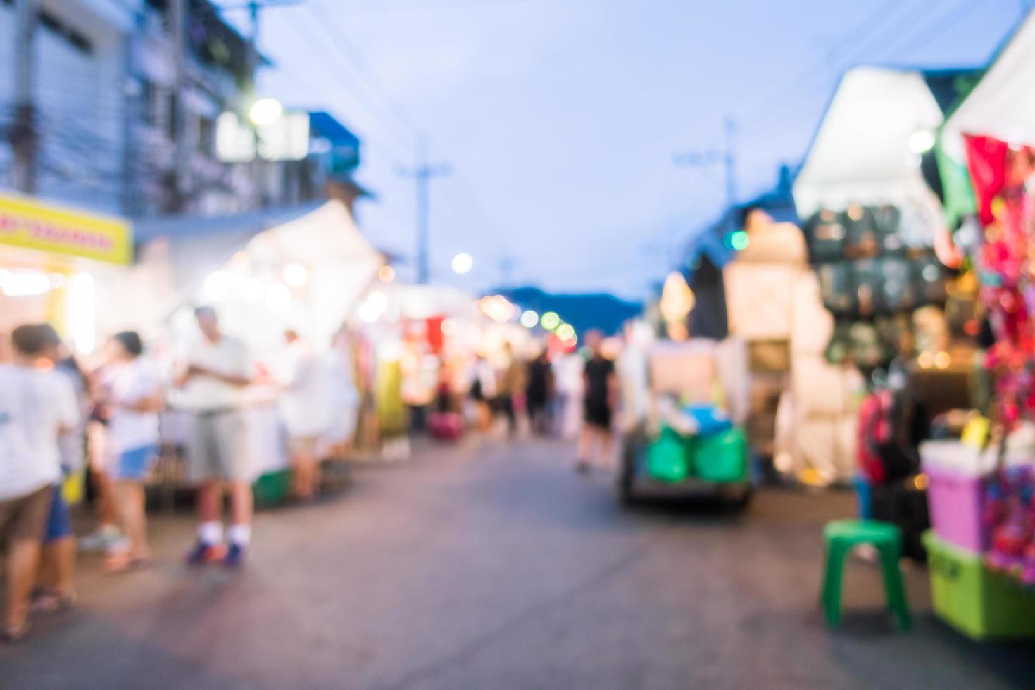 abstrakte Unschärfe und defokussierter Nachtmarkt night foto