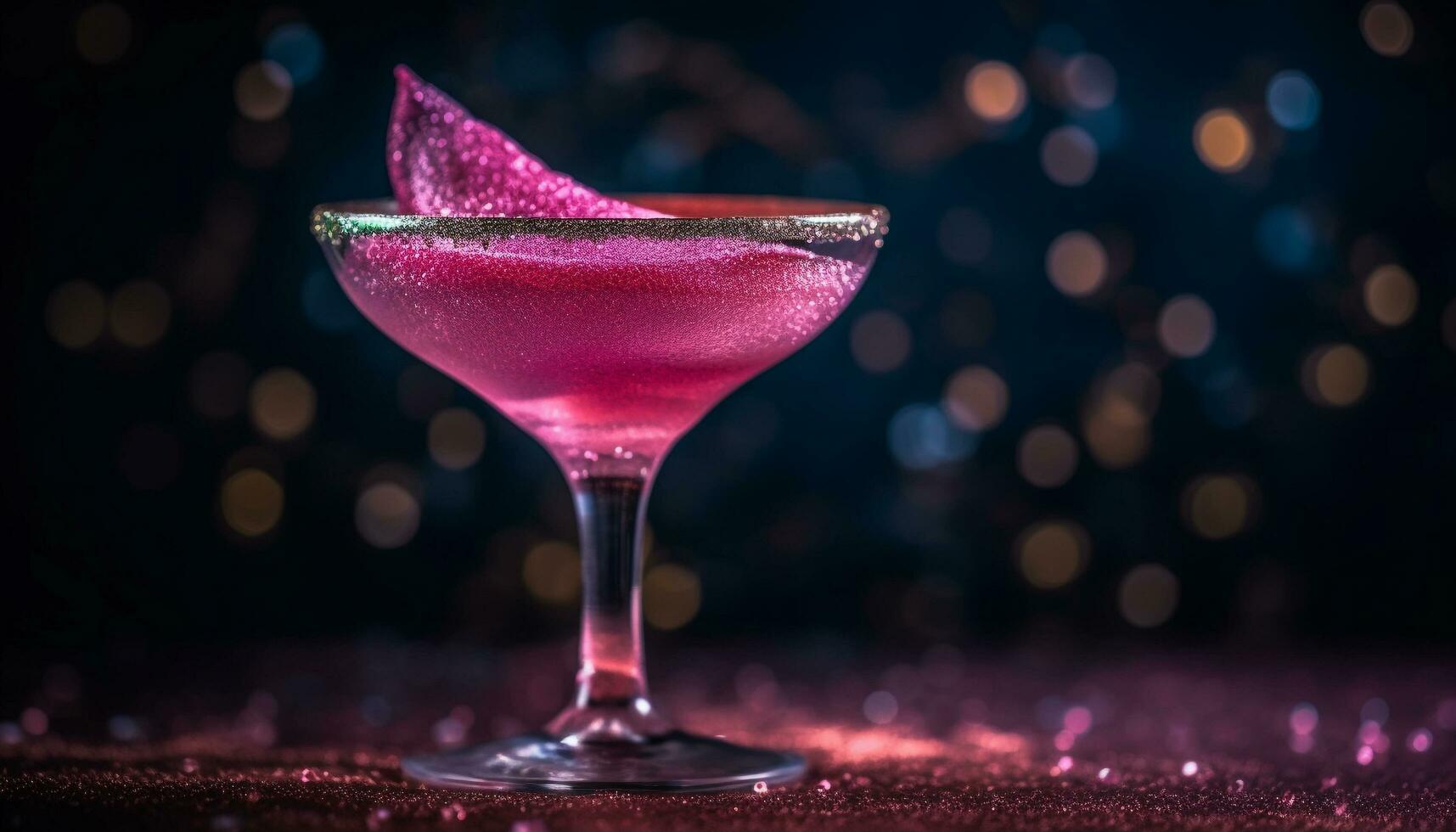 Nachtclub Feier Cocktails, Getränke, Party, Sozial Fall, beleuchtet, glamourös Atmosphäre generiert durch ai foto