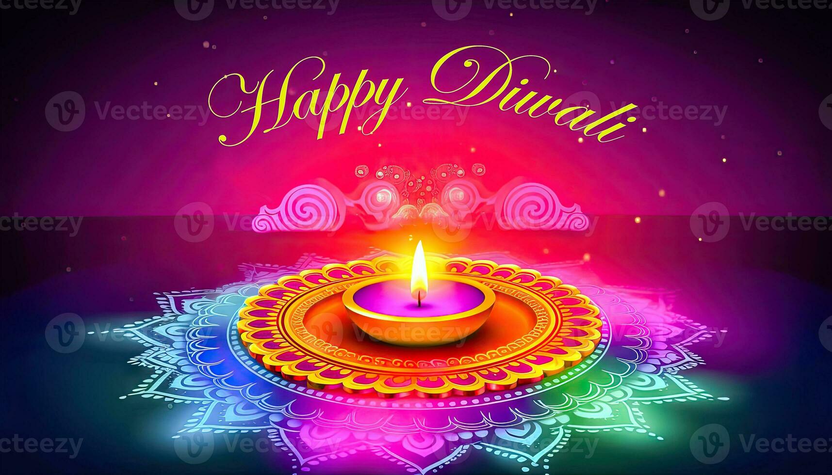 festlich Diwali Beleuchtung - - Umarmung das Farben - - generativ ai foto