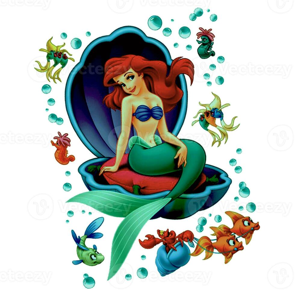 Ariel Flunder Schönheit das wenig Meerjungfrau Disney Prinzessin foto