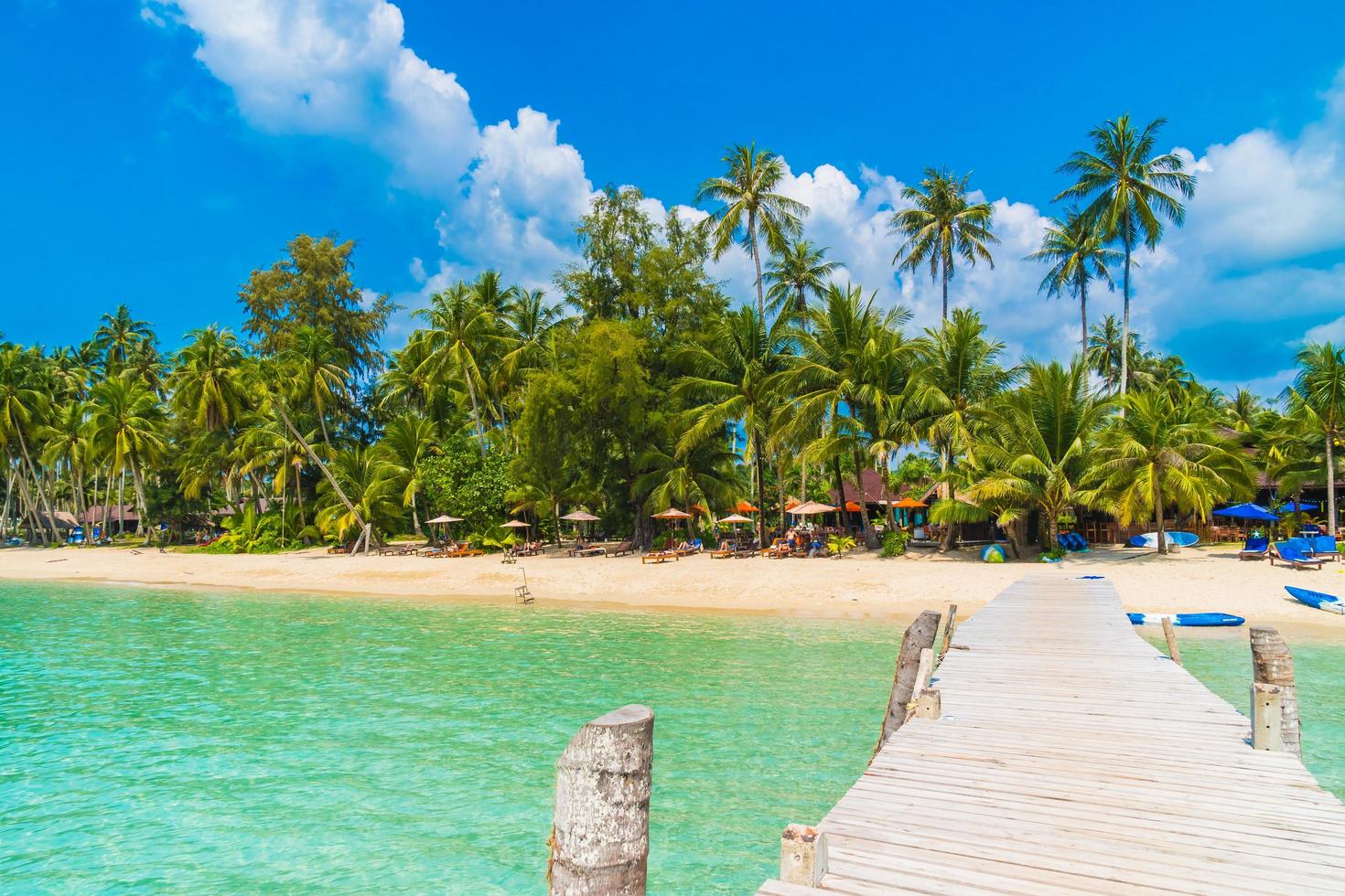 schöner tropischer Strand und Meer foto