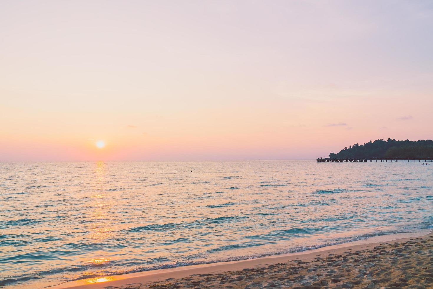 Sonnenuntergang mit Meer foto