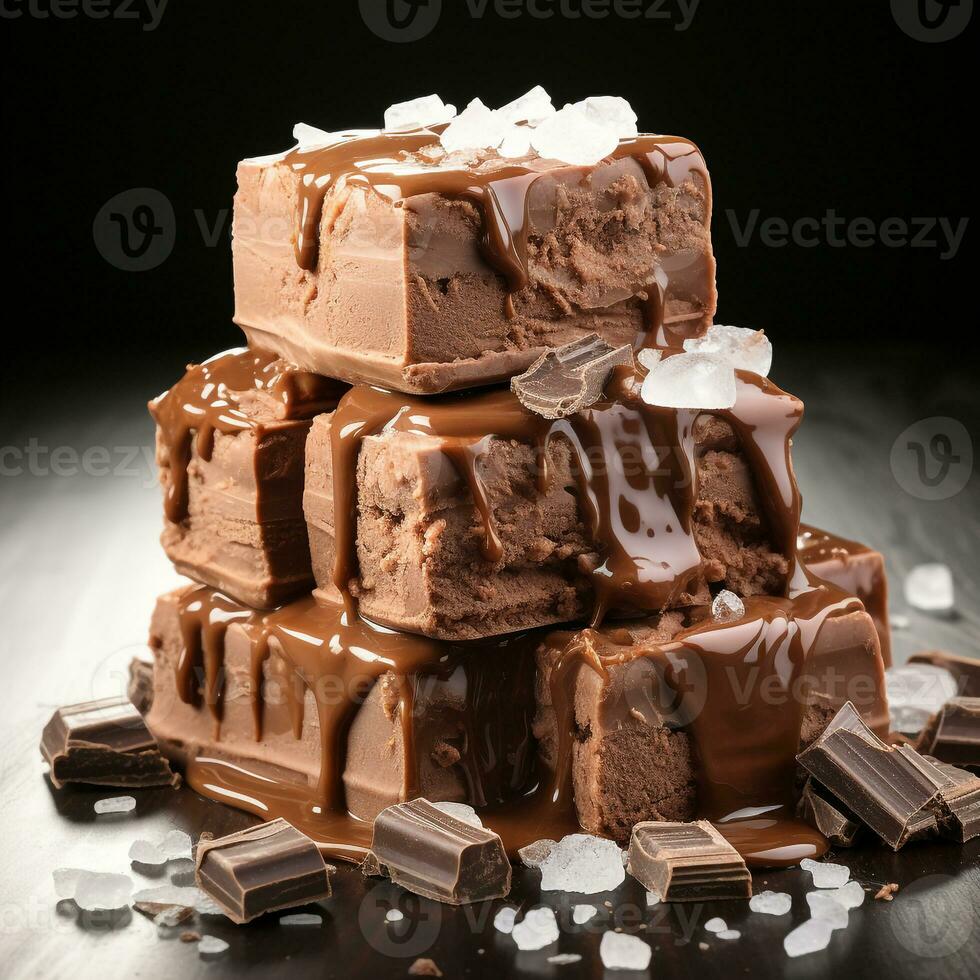 Schokolade mit ...-Geschmack Eis Sahne auf ein Weiß Hintergrund foto