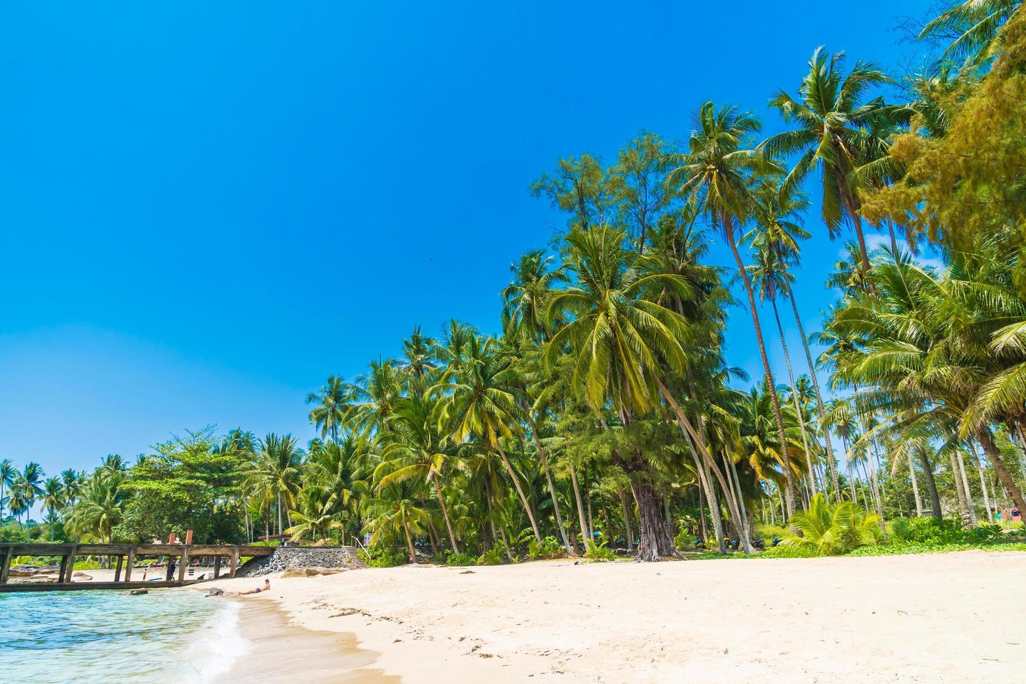 schöner tropischer Strand und Meer foto