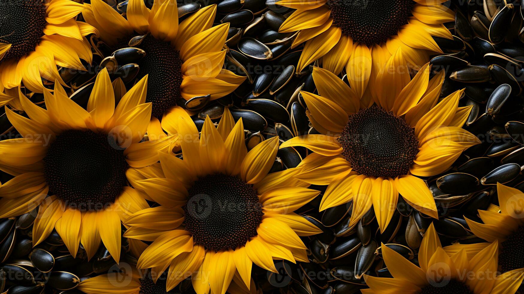 Sonnenblume und Saat Hintergrund foto