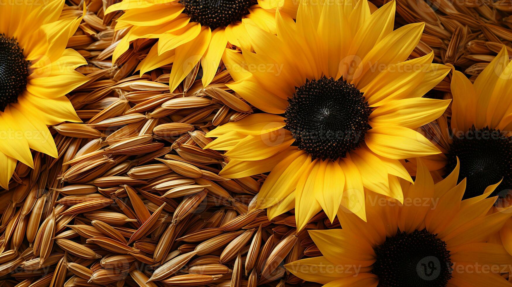 Sonnenblume und Saat Hintergrund foto