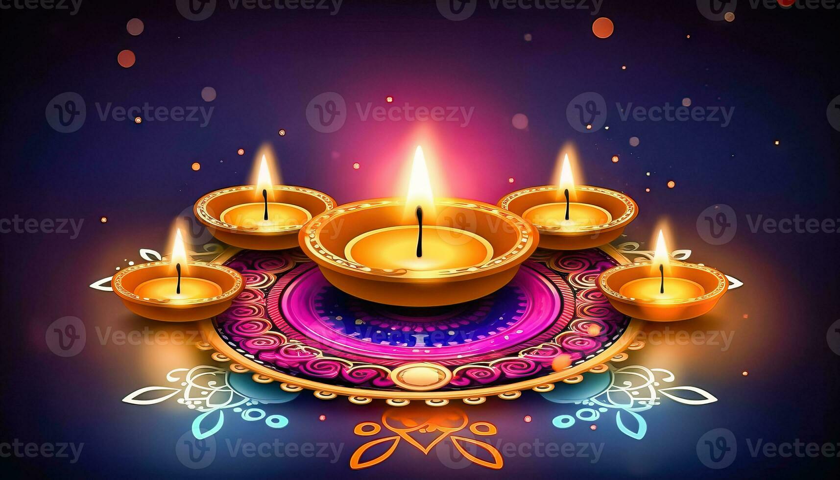 Diwali funkeln - - beschwingt Urlaub Beleuchtung zum ein blendend Festival - - generativ ai foto