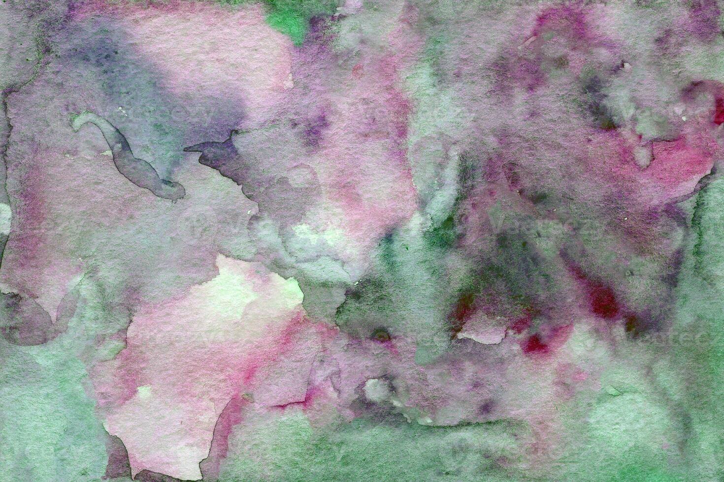 Rosa Grün Aquarell Hintergrund Textur foto