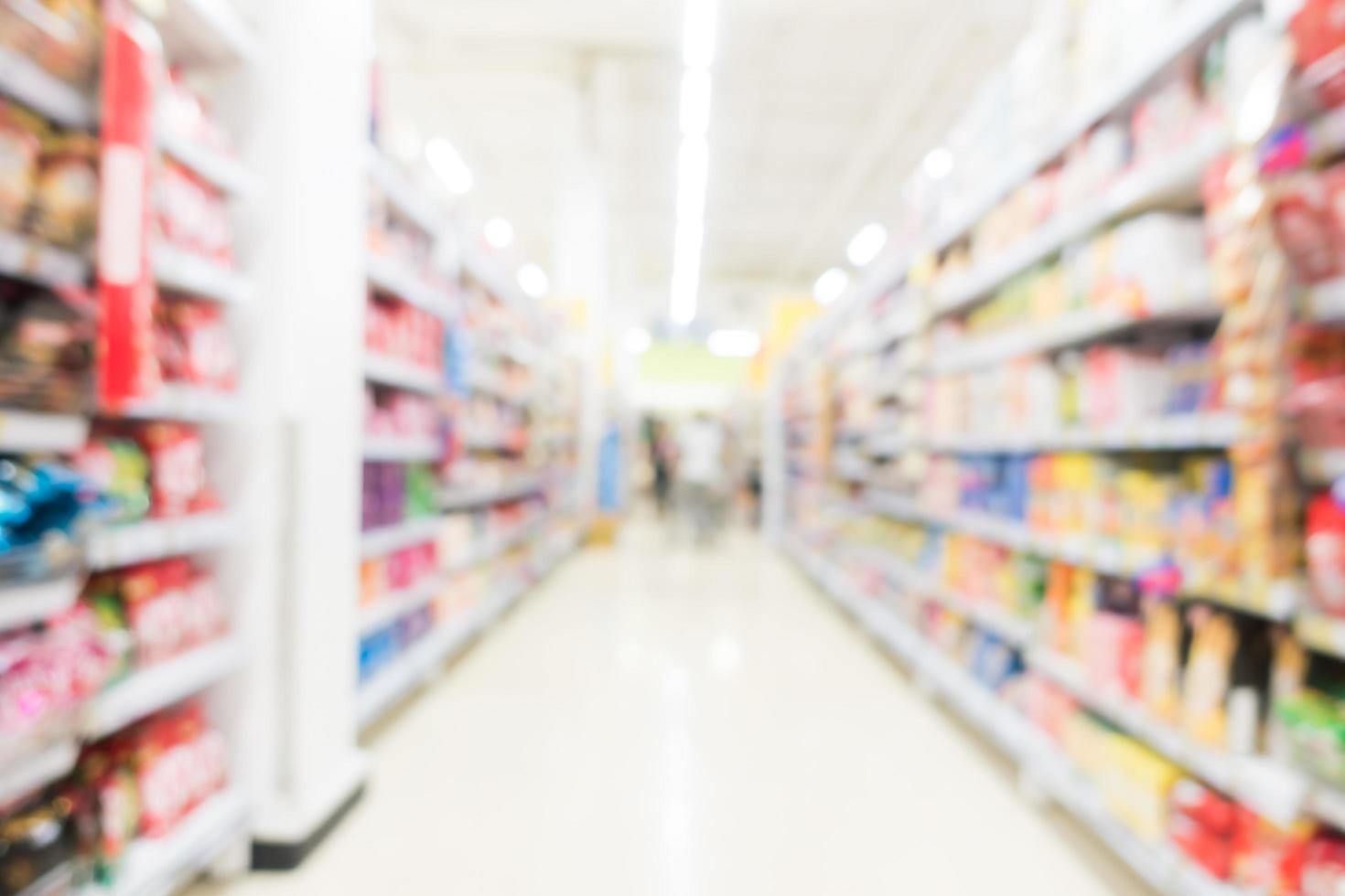 abstrakte Unschärfe und Bokeh Supermarkt und Discounter Interieur foto