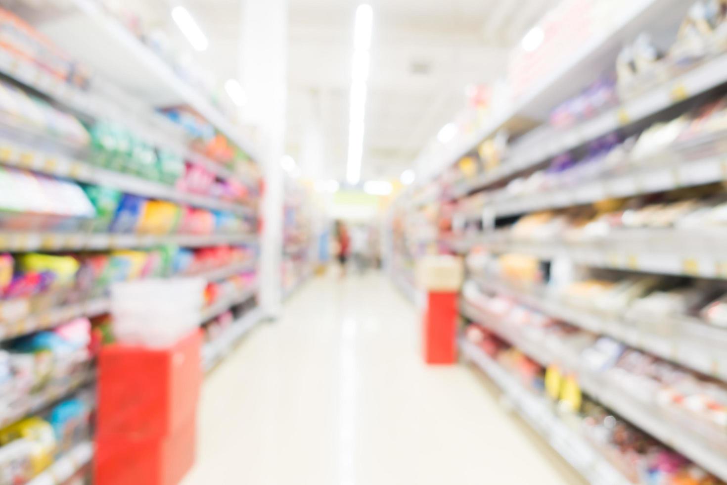 abstrakte Unschärfe und Bokeh Supermarkt und Discounter Interieur foto