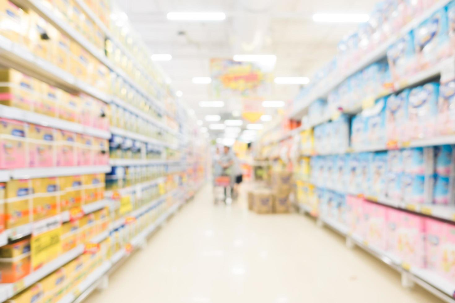 abstrakte Unschärfe und Bokeh Supermarkt und Discounter Interieur foto