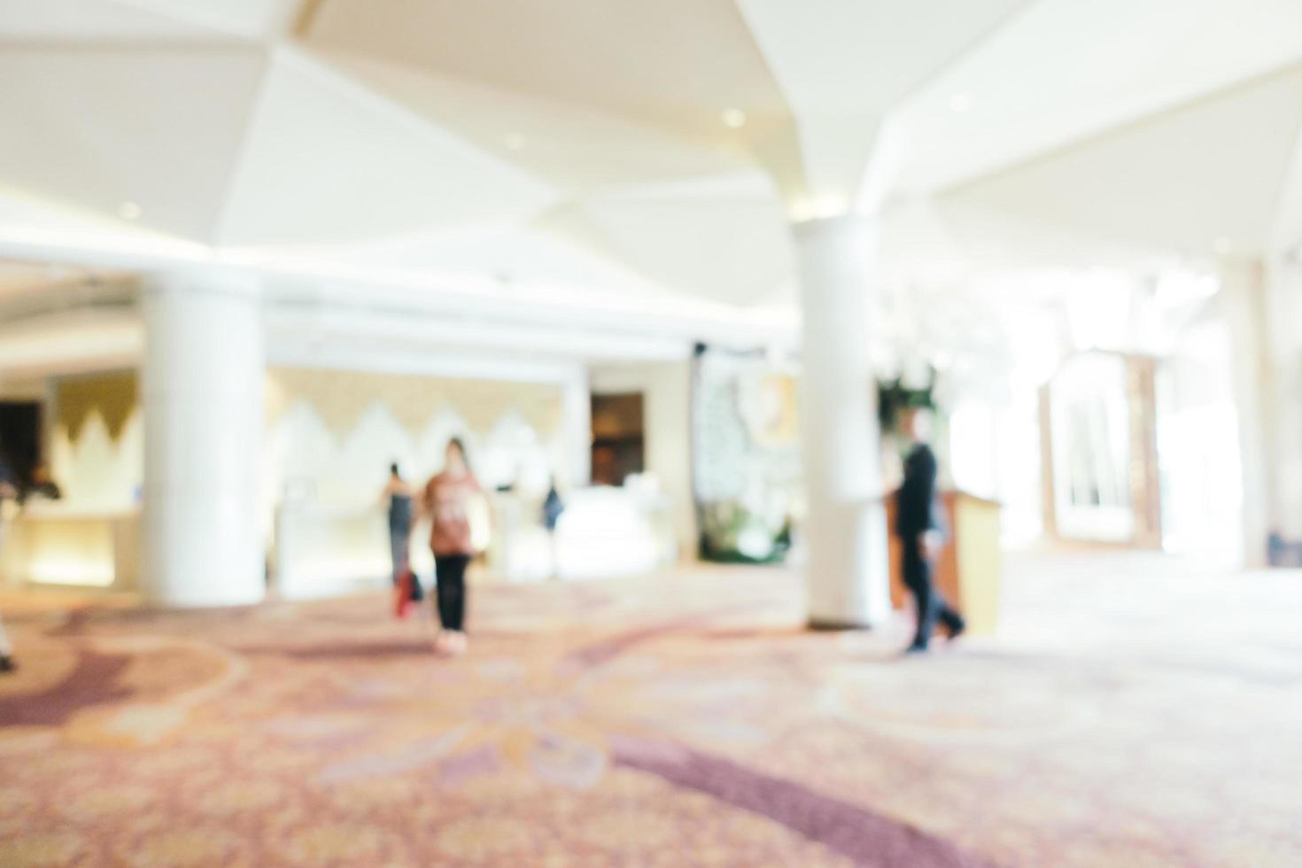 abstrakte Unschärfe und defokussierte Hotellobby und Lounge foto