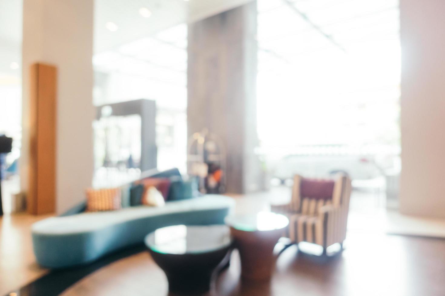 abstrakte Unschärfe und defokussierte Lobby und Lounge des Hotels foto