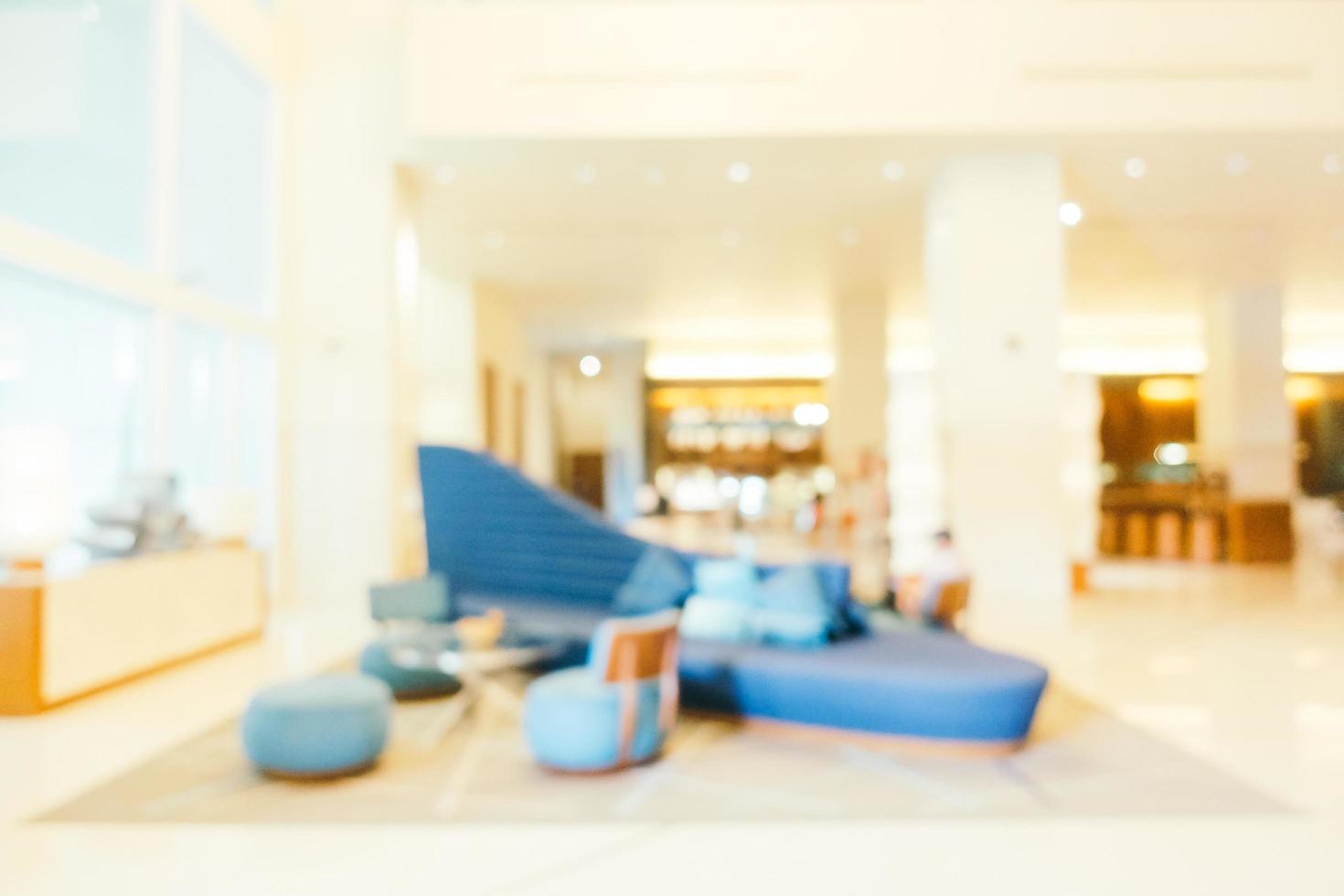 abstrakte Unschärfe und defokussierte Lobby und Lounge des Hotels foto