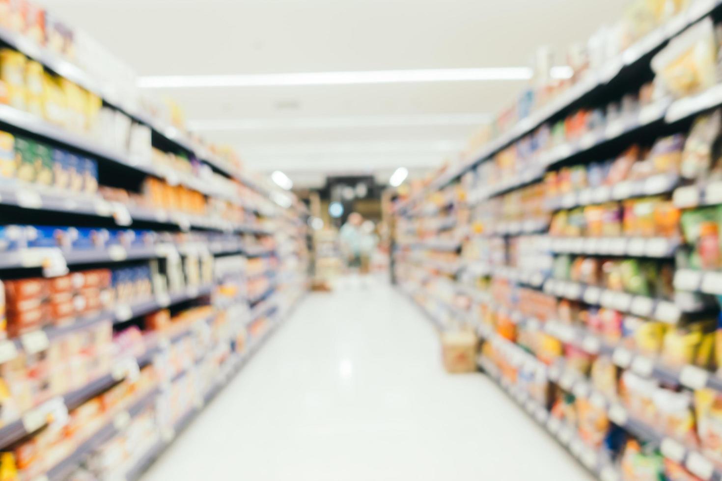 abstrakter Unschärfe-Supermarkt im Einkaufszentrum und im Laden foto