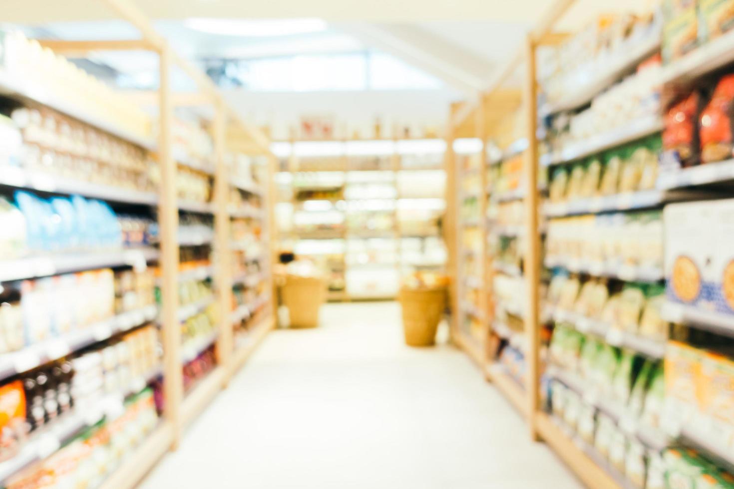 abstrakte Unschärfe und defokussierter Supermarkt foto