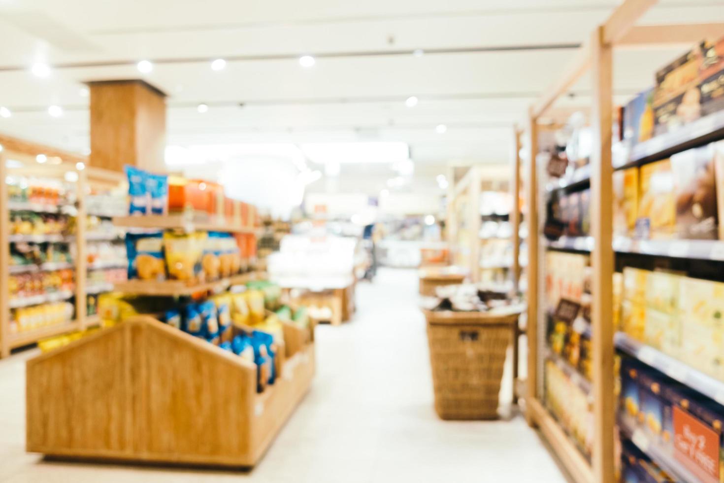 abstrakte Unschärfe und defokussierter Supermarkt foto