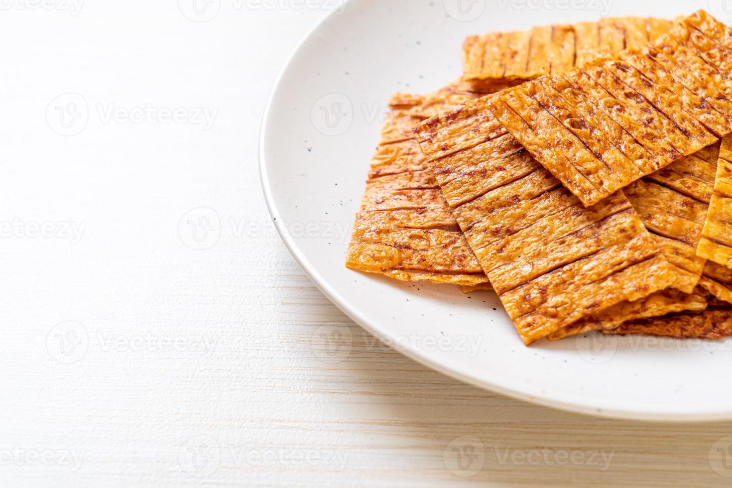 Tintenfisch-Meeresfrüchte-Snack auf dem Teller foto