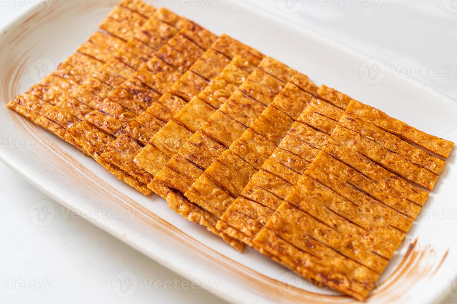 Tintenfisch-Meeresfrüchte-Snack auf dem Teller foto