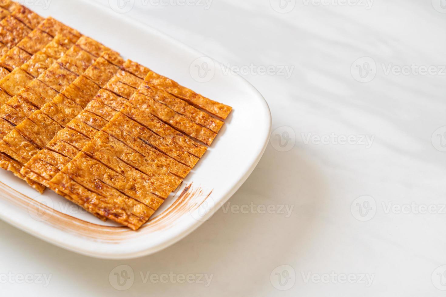 Tintenfisch-Meeresfrüchte-Snack auf dem Teller foto