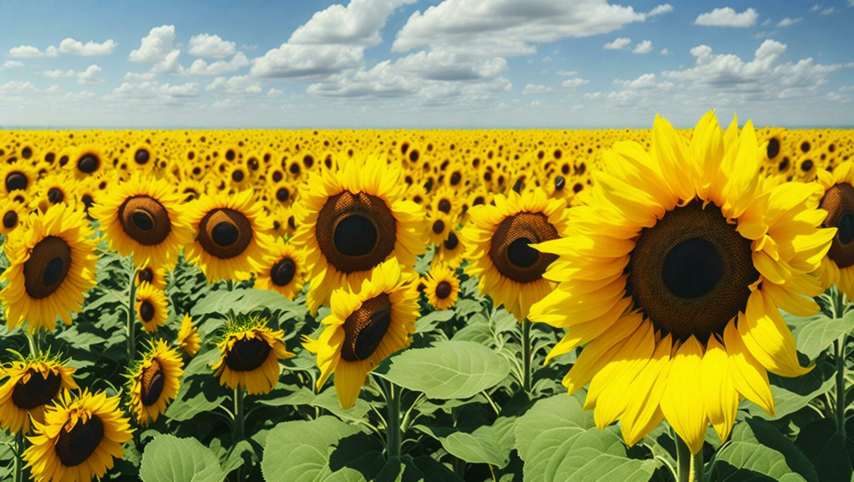 Freundschaft und Toleranz Konzept zu Sein du selber zu Sein einzigartig. Feld von gewöhnliche Sonnenblumen und einer bunt Sonnenblume foto