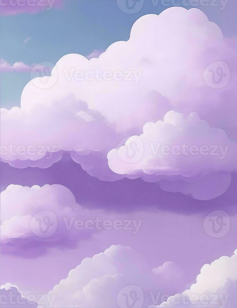 Wolken im das Himmel lila Illustration foto