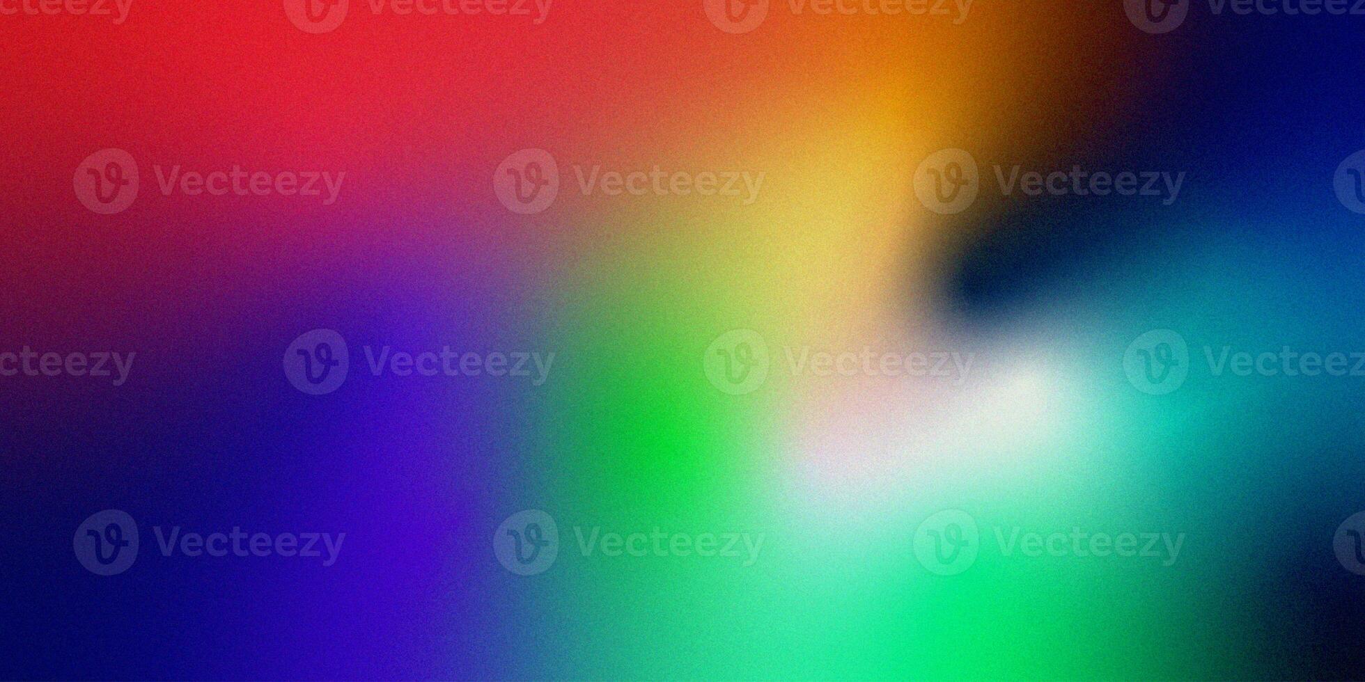 bunt beschwingt Gradient Hintergrund mit körnig Textur bewirken zum Banner oder Poster Design. irisierend Banner. Mehrfarbig Hintergrund mit Lärm bewirken foto