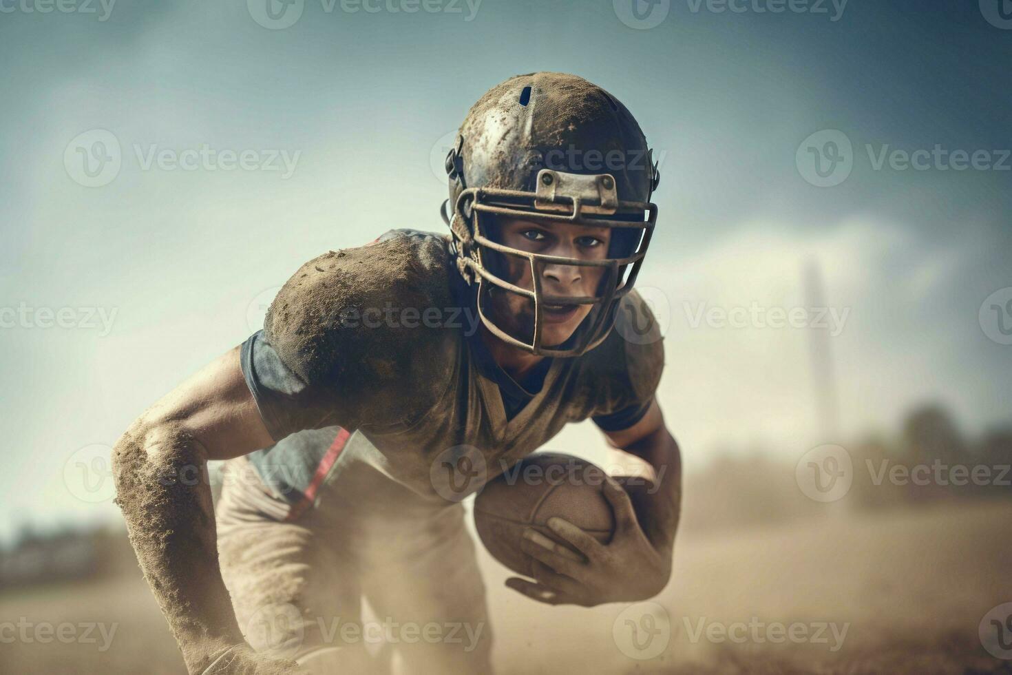 amerikanisch Fußball Spieler. generieren ai foto