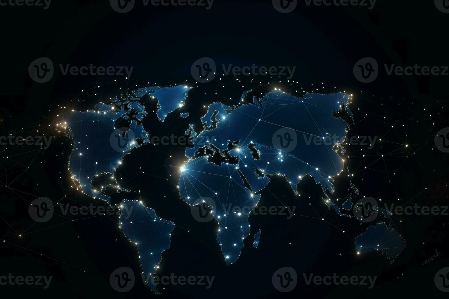 global Netzwerk Karte. generieren ai foto