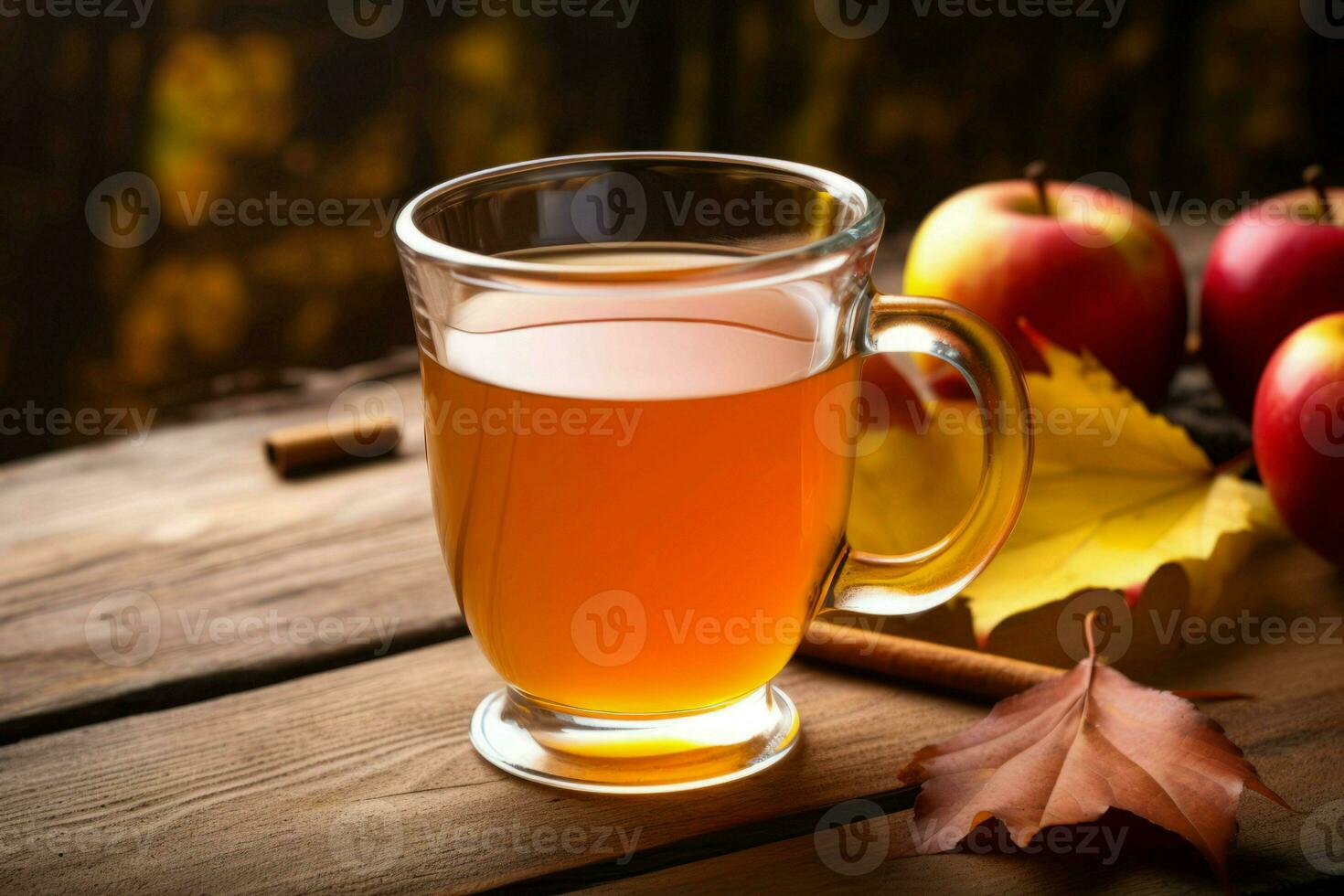 Apfel gewürzt Apfelwein süss. generieren ai foto