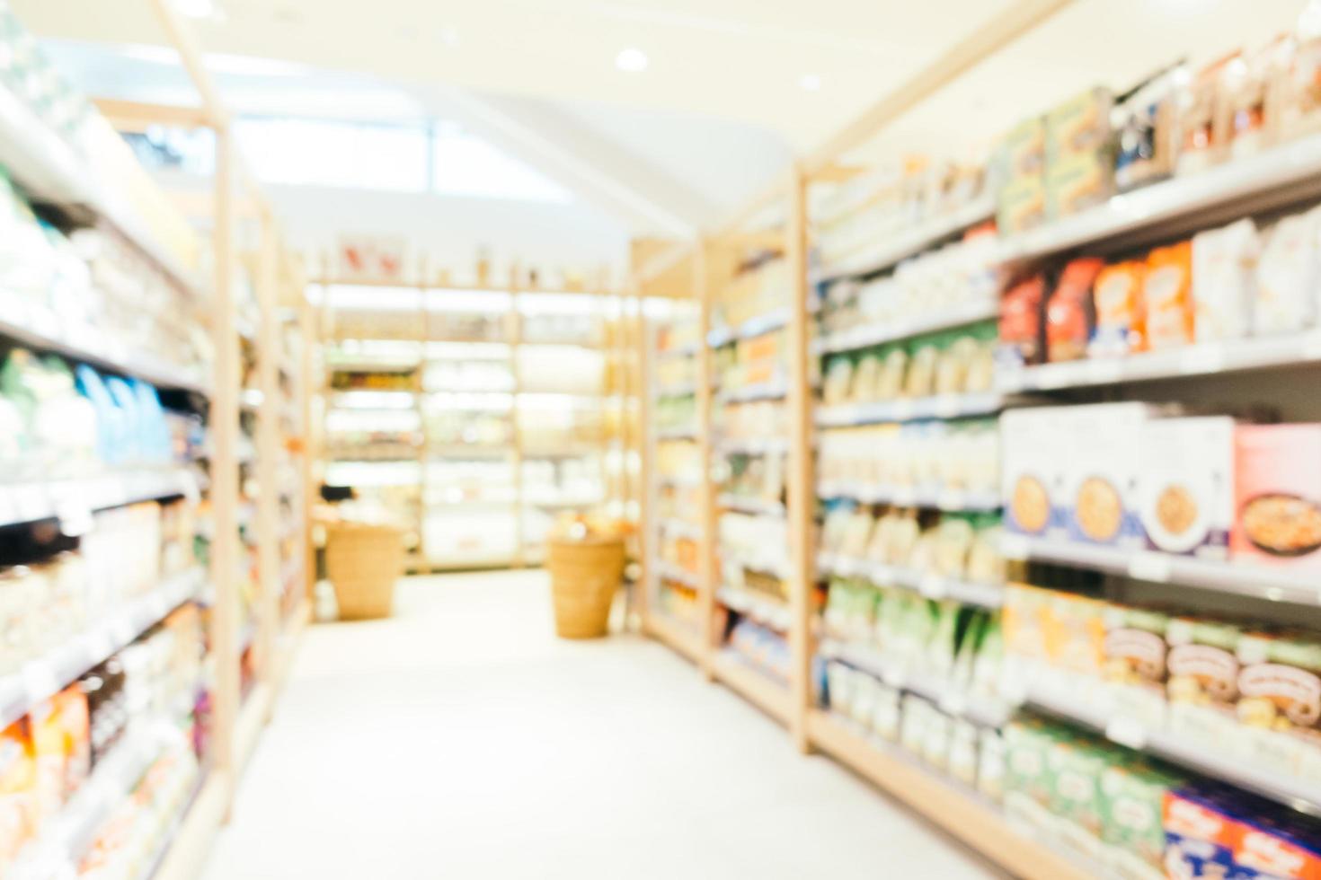 abstrakte Unschärfe und defokussierter Supermarkt foto