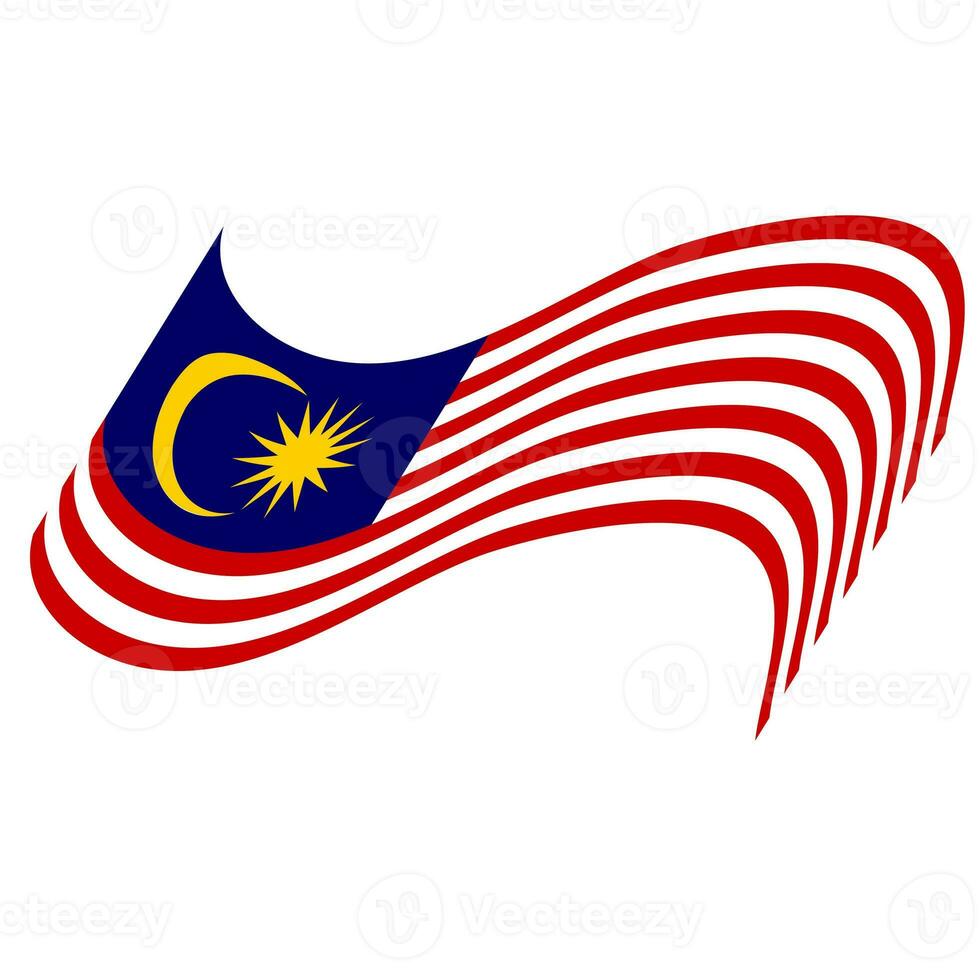 das Flagge von Malaysia. malaysisch Flagge. Bendera Malaysia. foto