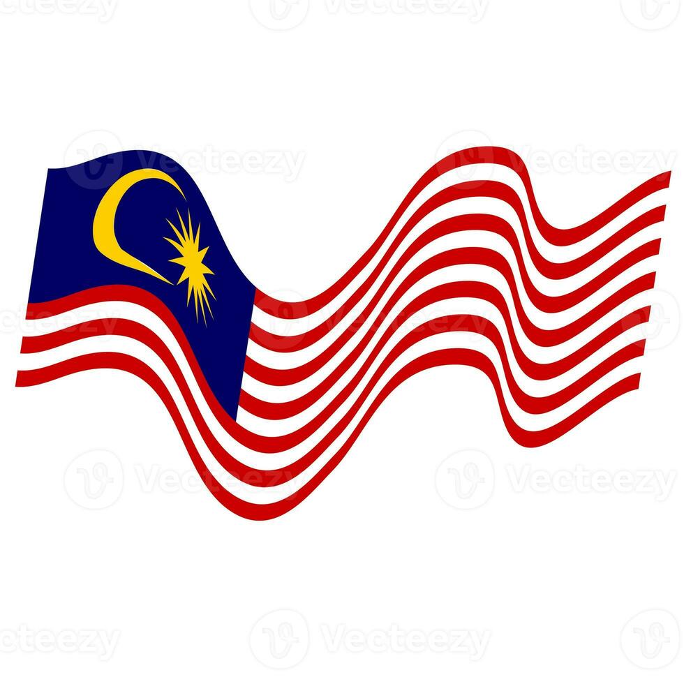 das Flagge von Malaysia. malaysisch Flagge. Bendera Malaysia. foto