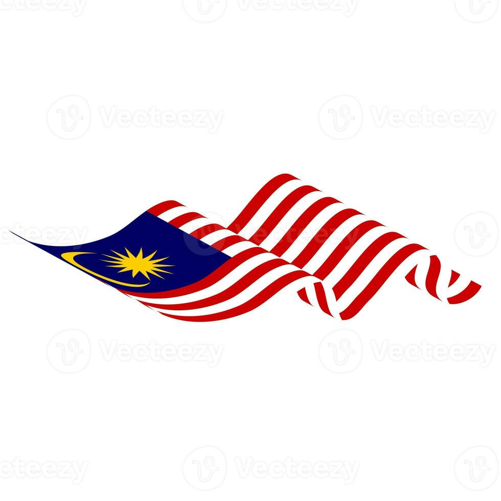 das Flagge von Malaysia. malaysisch Flagge. Bendera Malaysia. foto