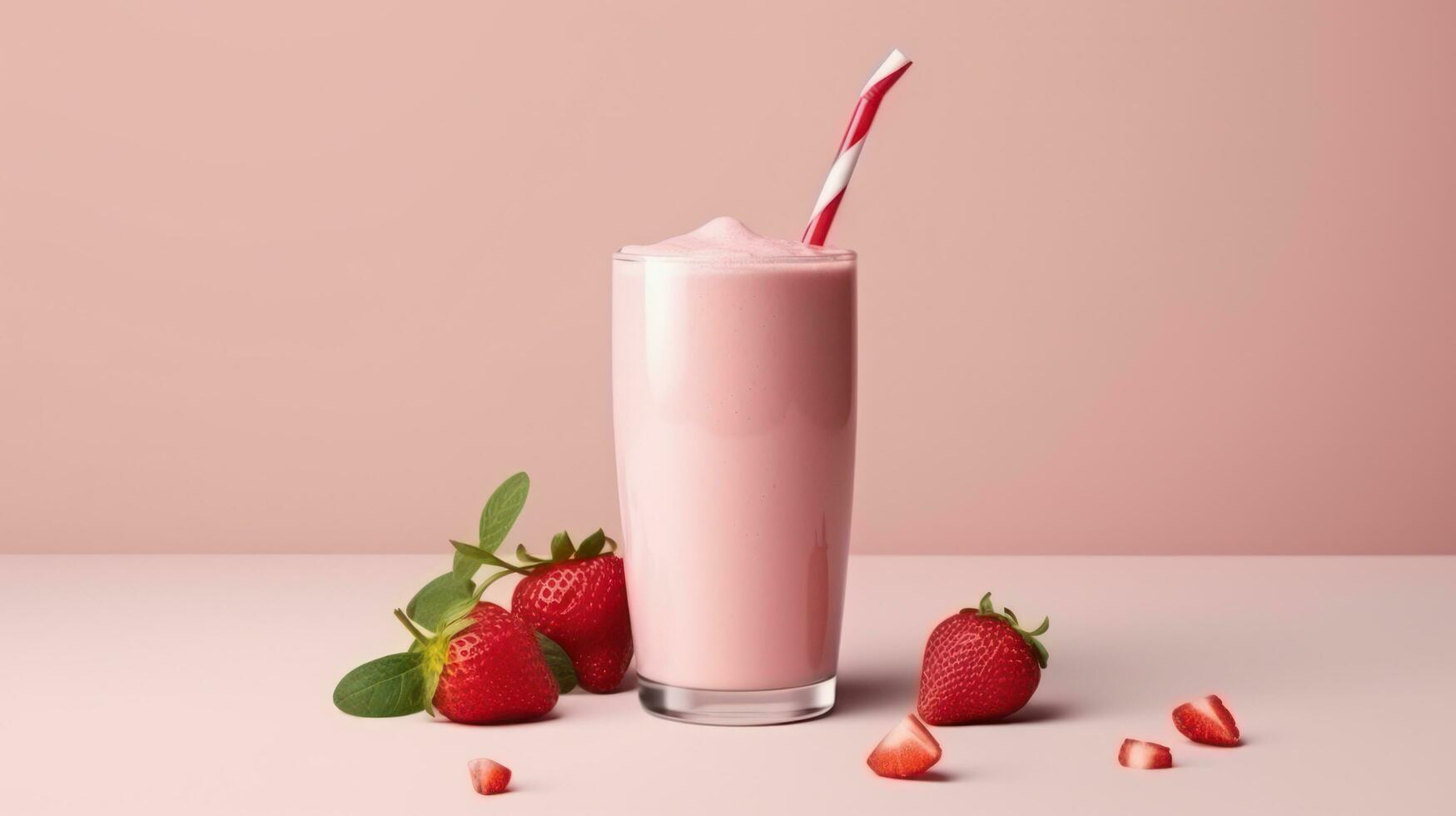 Erdbeere Protein Shake foto