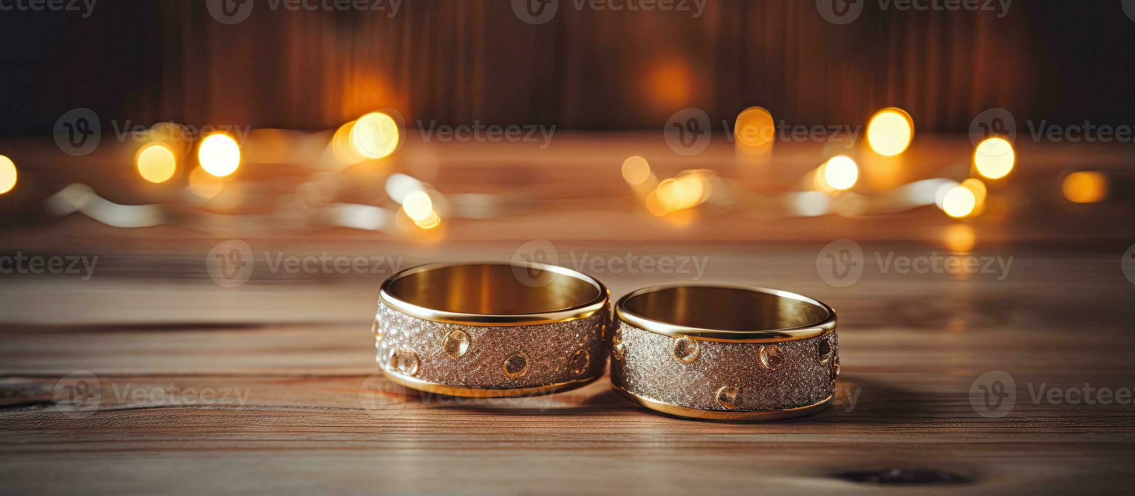 Hochzeit Ringe auf hölzern Hintergrund Zuhause Zeichen Innere Dekorationen Kerze Inhaber gemütlich Dachgeschoss Stil foto
