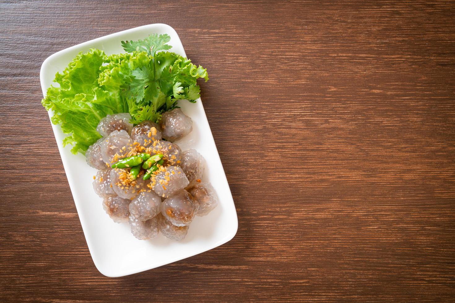 gedämpfte Tapioka-Knödel mit Schweinefleisch foto