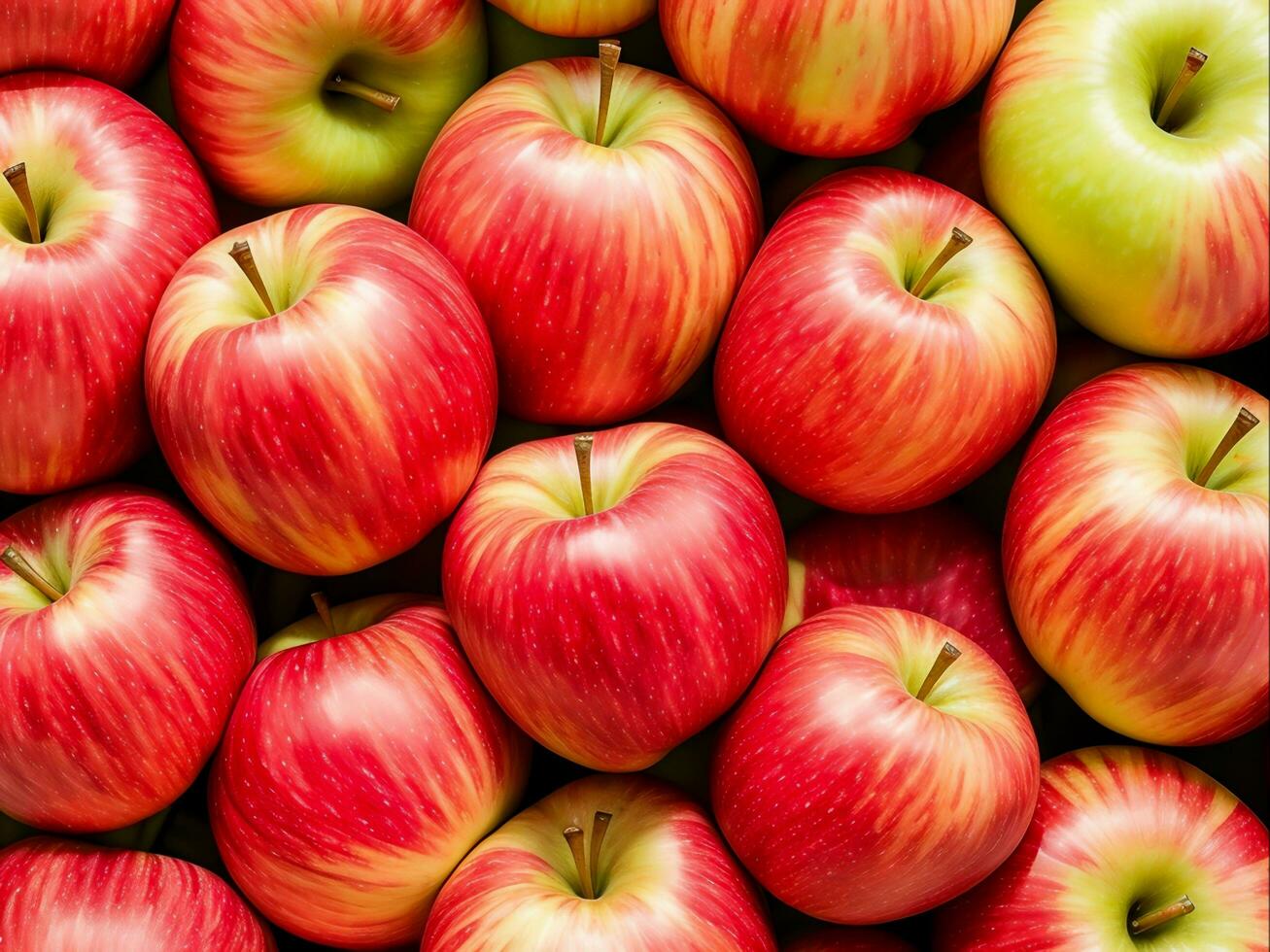 knackig rot Apfel ein frisch Studio Schuss präsentieren das Schönheit, generativ ai foto