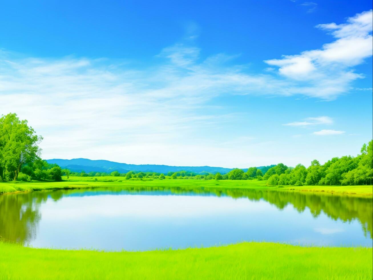 Schönheit von Natur malerisch Landschaft, generativ ai foto