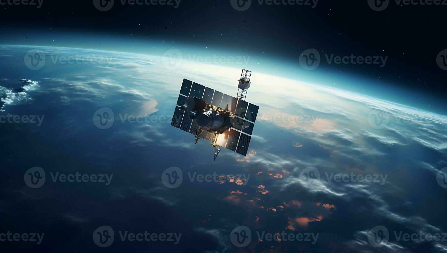 Satellit im Raum. Elemente von diese Bild möbliert durch NASA foto