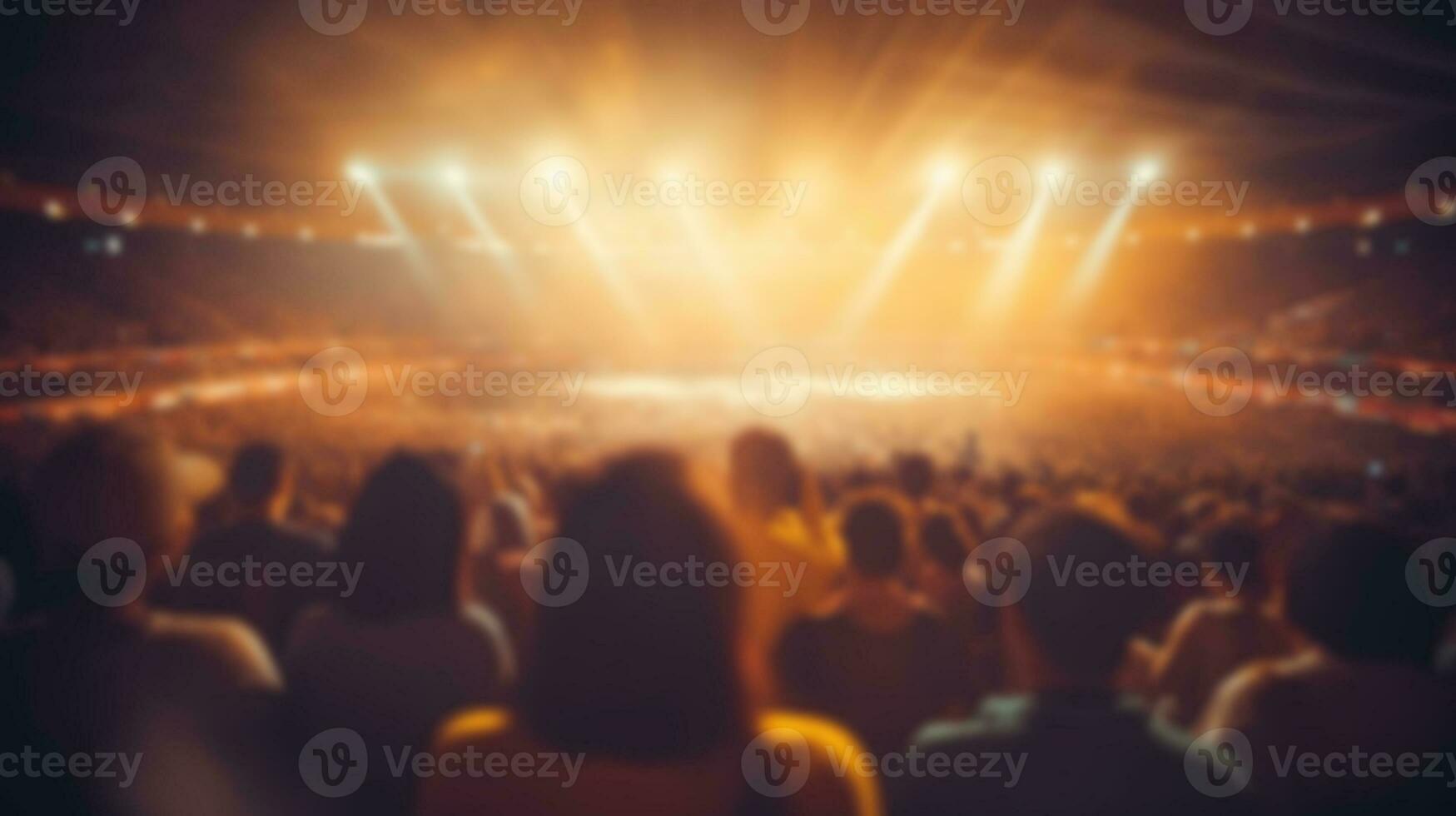 verwischen Menge Publikum Aufpassen Konzert Leben Show im Konzert Halle oder Tagungsort Stadion mit festlich Laser- Beleuchtung. generativ ai foto