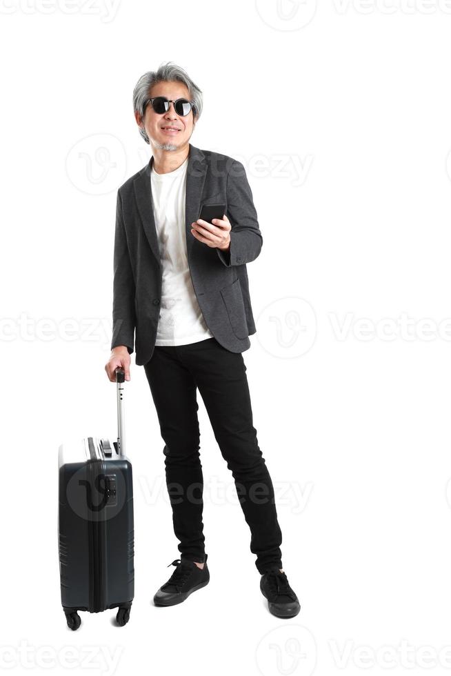 Mann mit Gepäck foto