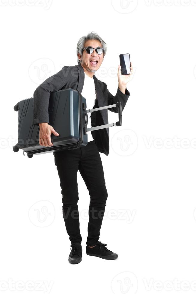Mann mit Gepäck foto