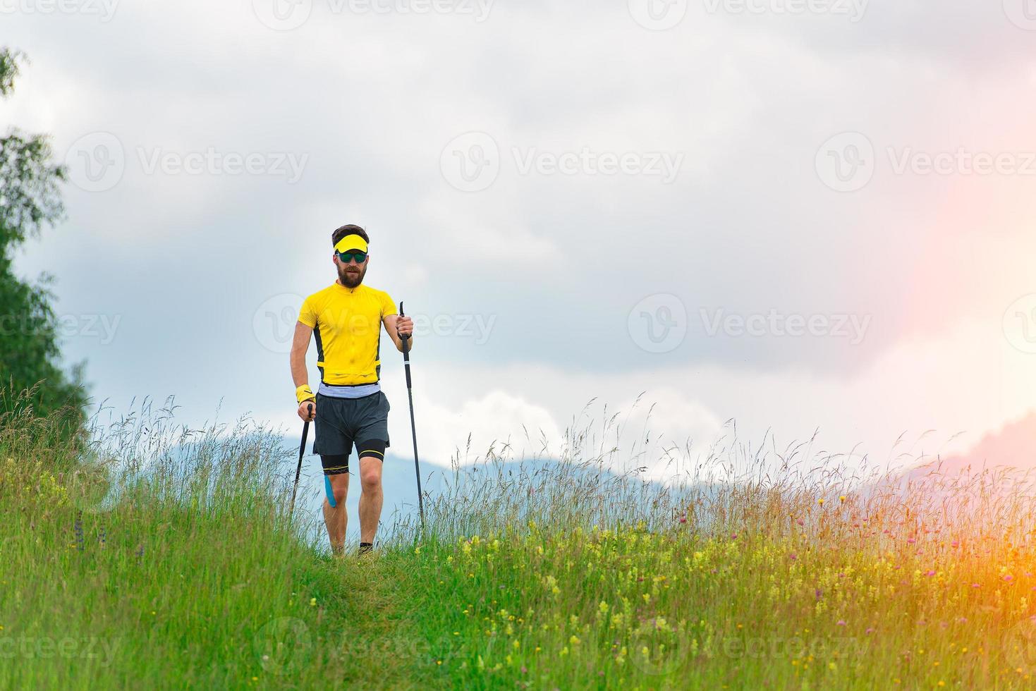 Nordic Walking in Bergwiese foto