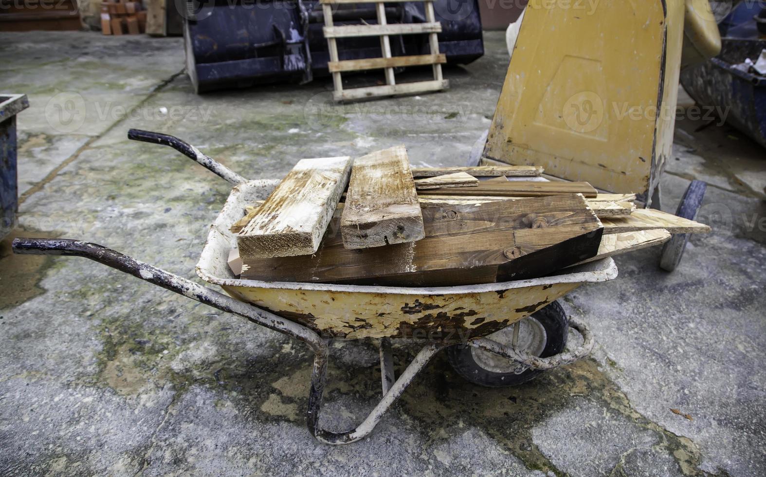 Bauwagen auf der Baustelle foto