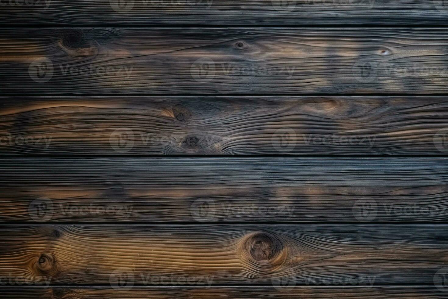 ein hölzern Mauer mit ein dunkel braun Fleck, schließen oben von ein Holz Mauer mit ein dunkel Hintergrund foto