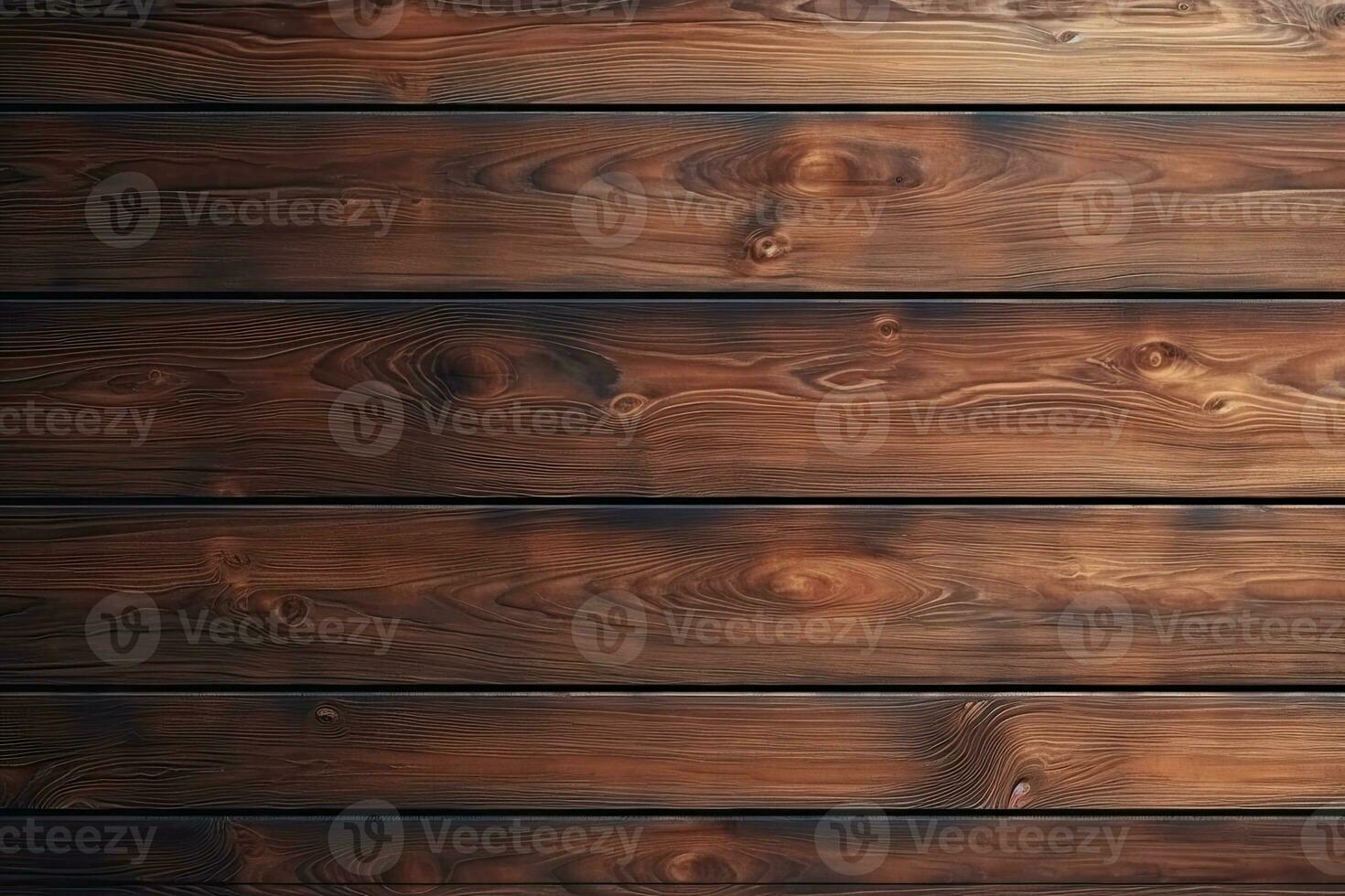 ein hölzern Mauer mit ein dunkel braun Fleck, schließen oben von ein Holz Mauer mit ein dunkel Hintergrund foto